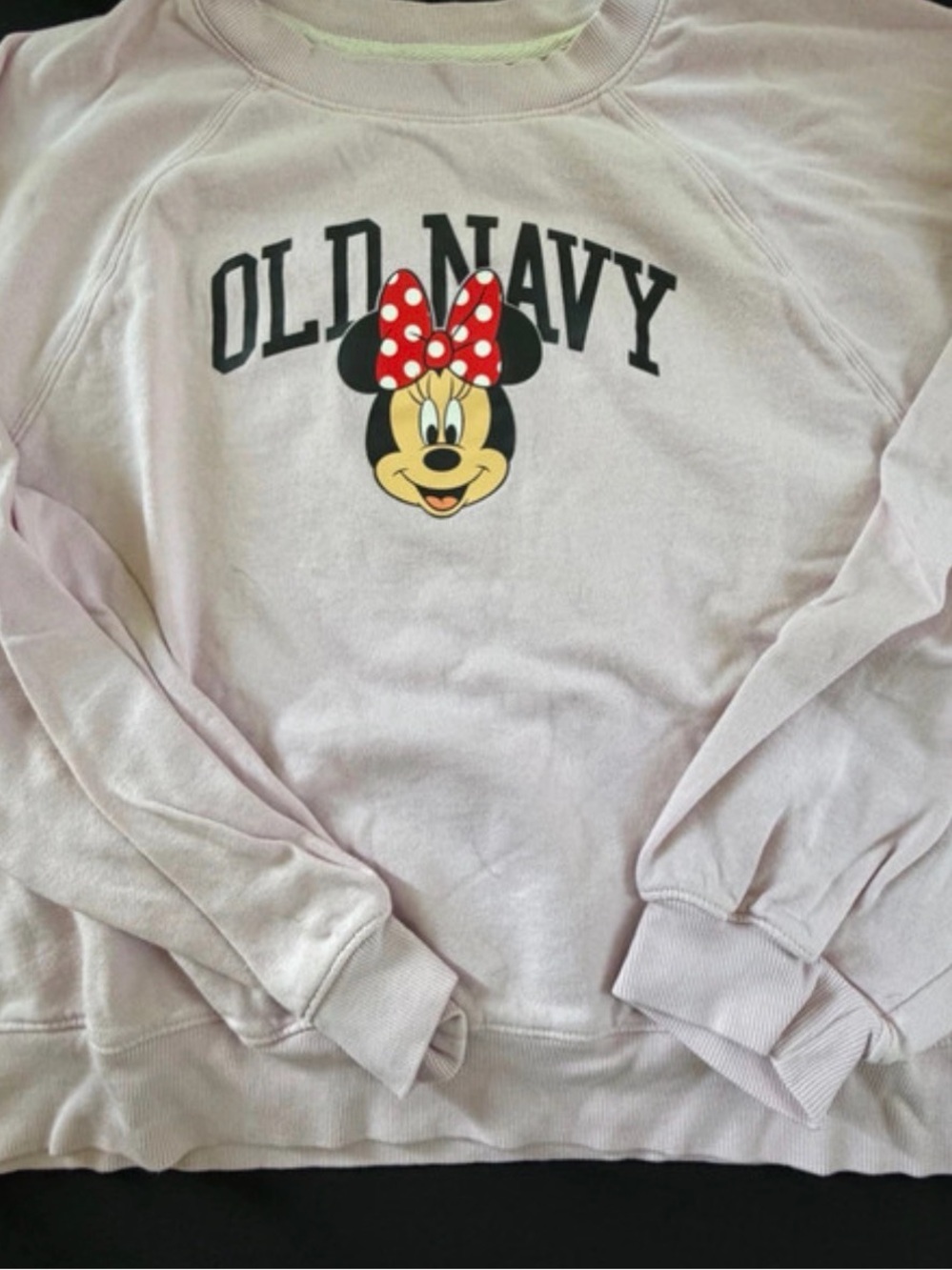 Old Navy Light Pink Minnie Mouse Crewneck Sweatshirt